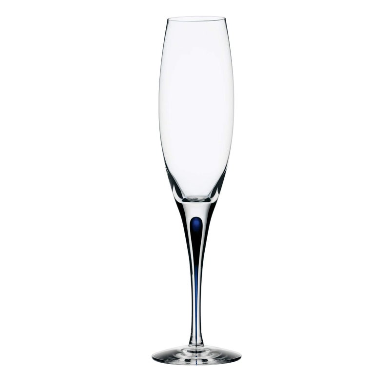 Orrefors Intermezzo Blue 7 Ounce Champagne Flute - Image 1